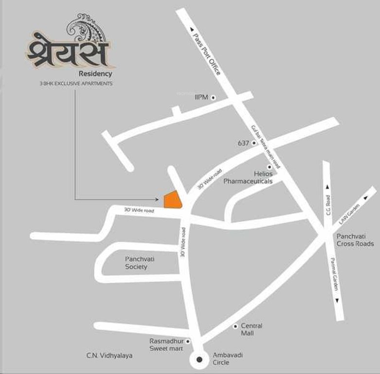  shreyas residency Location Plan