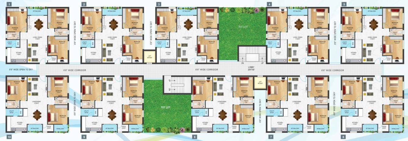 chandrika vilaasini mohana Mohana Block Typical Cluster Plan