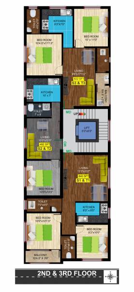  sai-shine Sai Shine Cluster Plan from 2nd to 3rd Floor