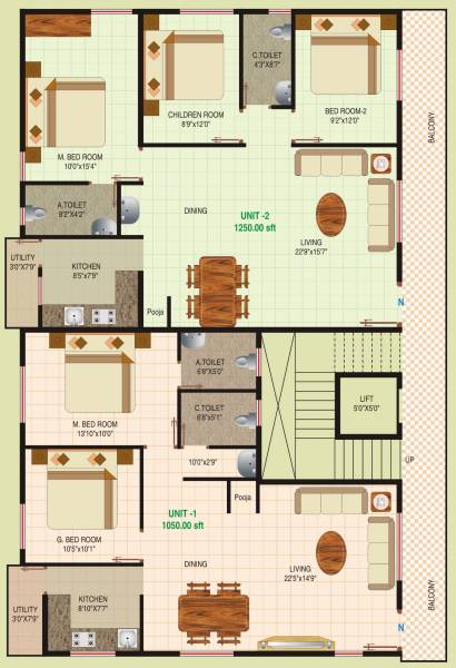  sai-enclave Sai Enclave Typical Cluster Plan From 1st to 4th Floor