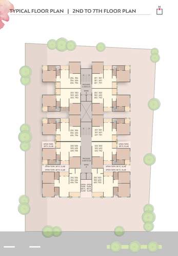  pushpam-resicom Pushpam Resicom Block A B Cluster Plan from 2nd to 7th Typical Floor