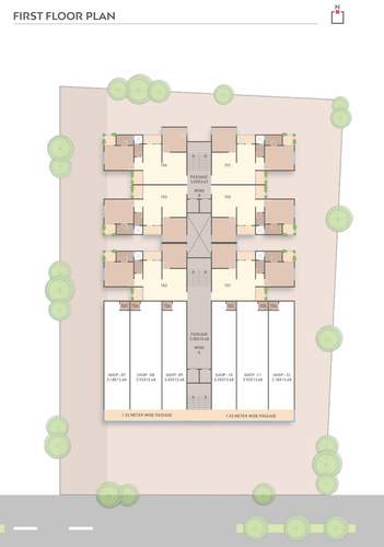  pushpam-resicom Pushpam Resicom Block A B Cluster Plan to 1st Floor