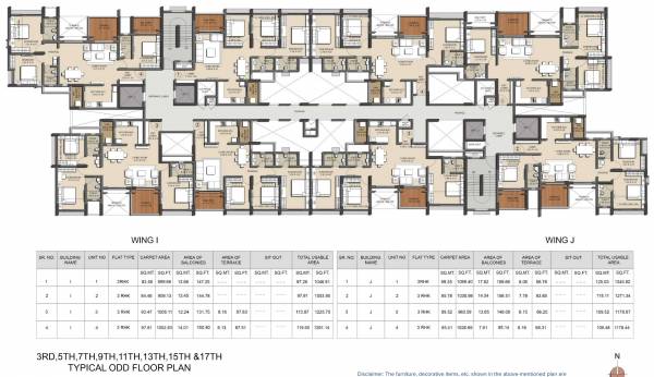  platinum-i-and-j Platinum I & J Odd Floor Cluster Plan