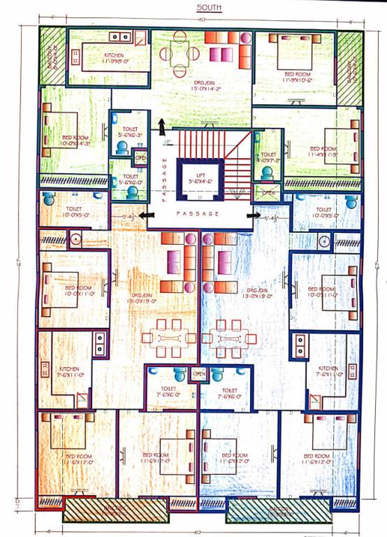 homes 2 Homes 2 Cluster Plan for ground Floor