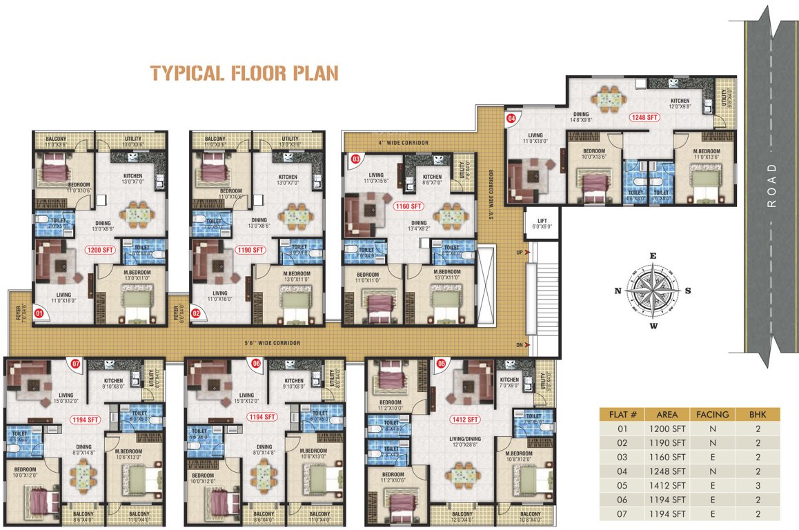  blossom JD Blossom Cluster Plan from 1st to 4th Floor