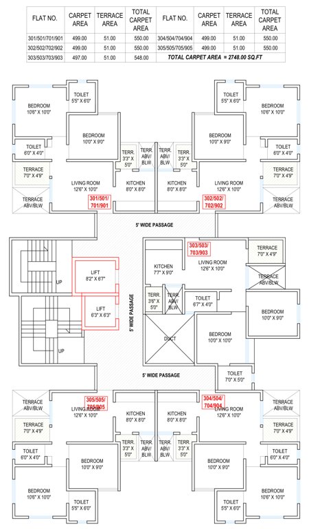  indigo phase 2 Aakar Indigo B Wing Cluster Plan Of 3rd, 5th, 7th And 9th