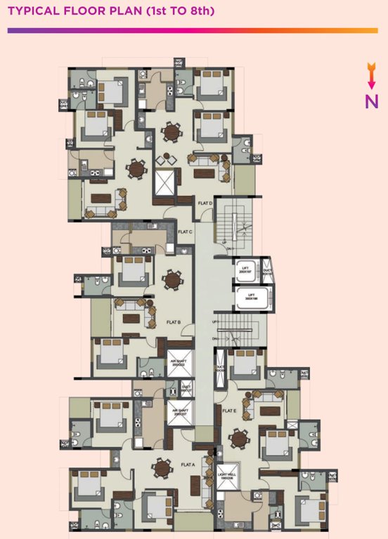  bharath Sreerosh Bharath Cluster Plan from 1st to 8th Floor