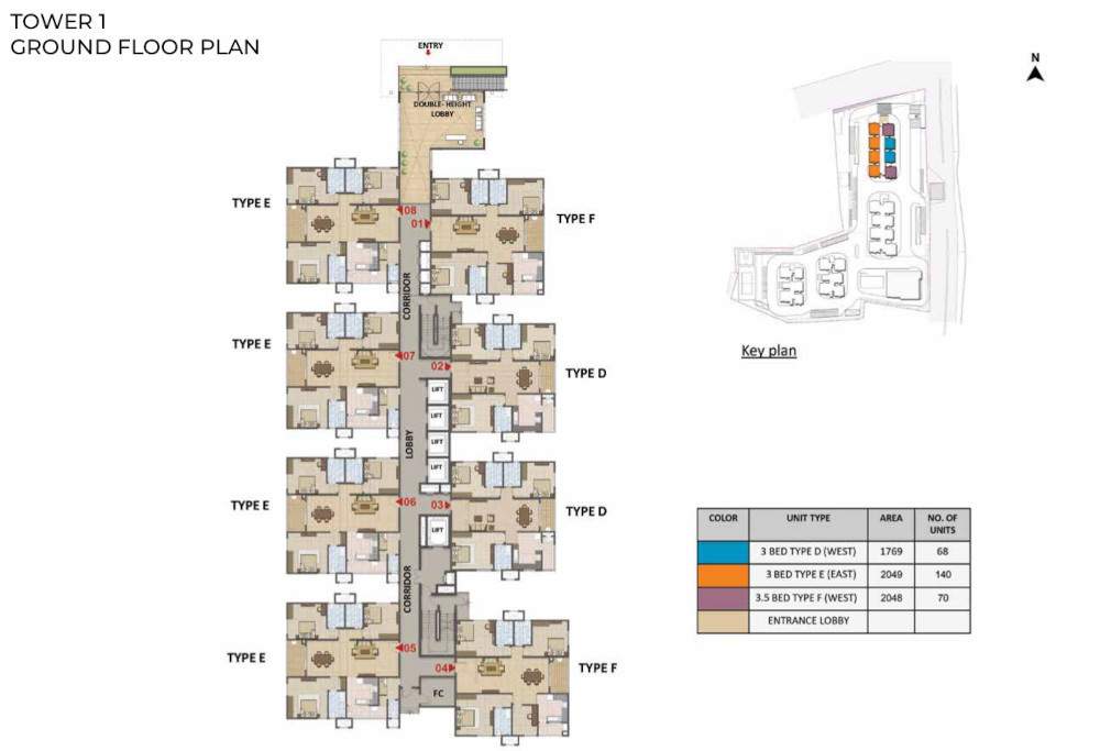  tranquil Tower 1 Cluster Plan for ground Floor