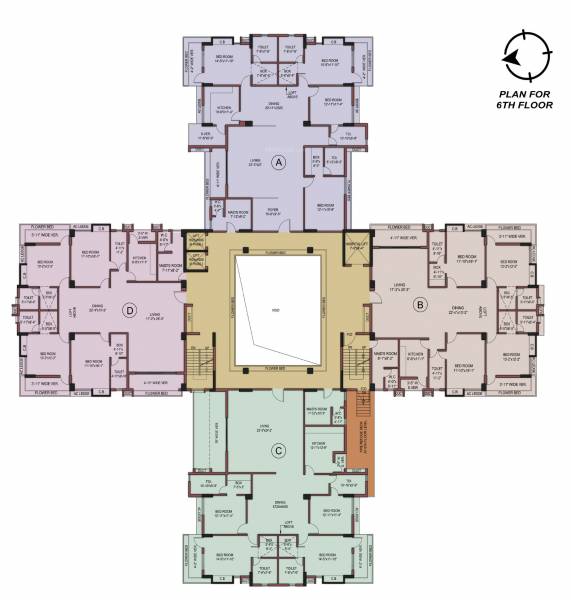  navprantik Cluster Plan for 6th Floor