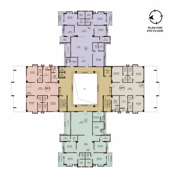  navprantik Cluster Plan for 8th Floor