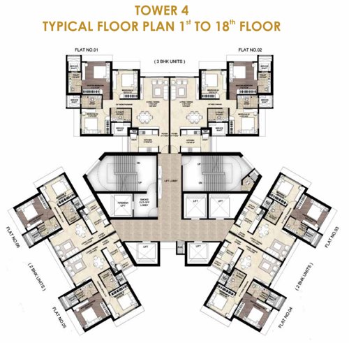  uncage The Sanctuary Tower 4 Cluster Plan from 1st to 18th Floor