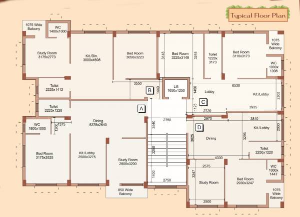  durga-abasan Typical Cluster Plan
