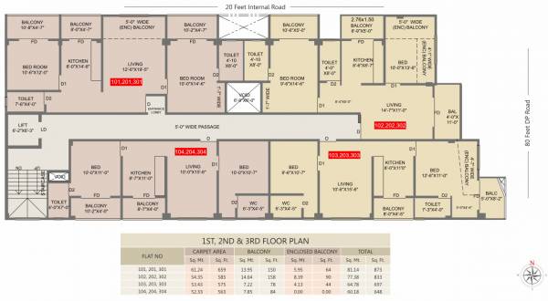  fortune Golden Fortune Cluster Plan from 1st to 3rd Floor