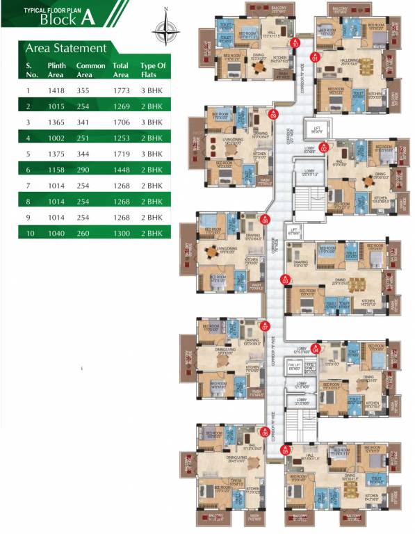  cadillac Block A Typical Cluster Plan
