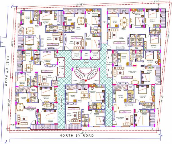  grands Murari Grands Cluster Plan from 1st to 5th Floor