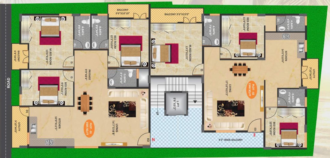  sun grandeur Layout Plan