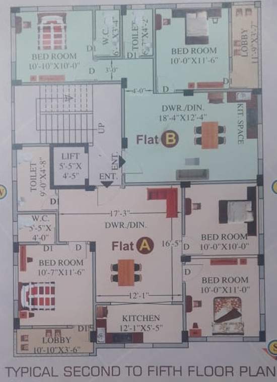  swapna neer 3 Swapna Neer 3 Cluster Plan From 2nd To 5th Floor