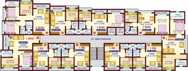  heights Mangal Murti Heights Typical Cluster Plan