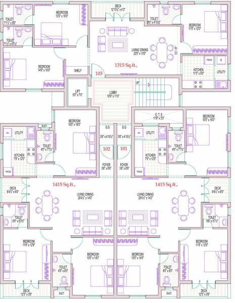  melody Melody Cluster Plan From 1st To 4th Floor