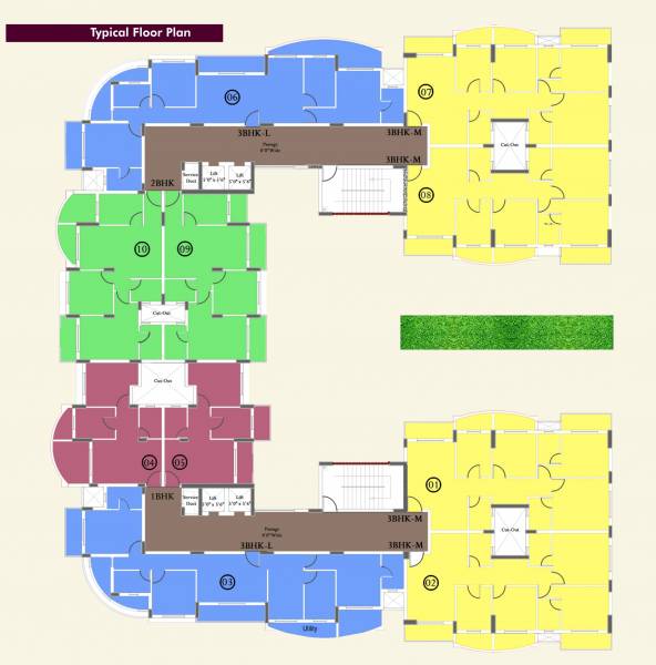  elegante Elegante Cluster Plan for Typical Floor