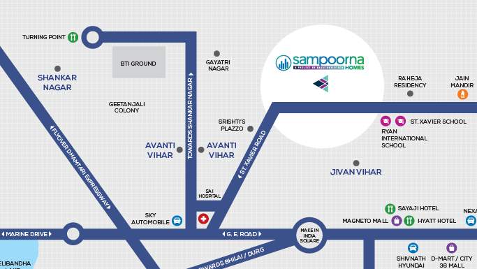  sampoorna homes Location Plan