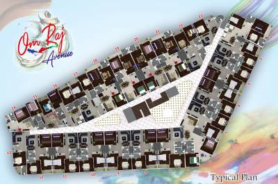  avenue Avenue Cluster Plan For Typical Floor