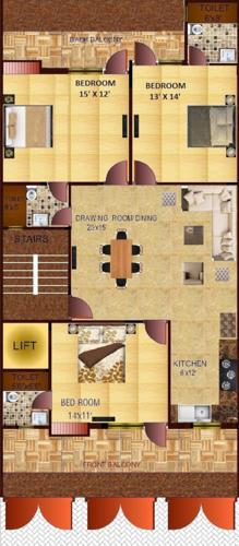  gracious-floors-3 Richlook Gracious Floors 3 Cluster Plan from 1st to 4th Floor