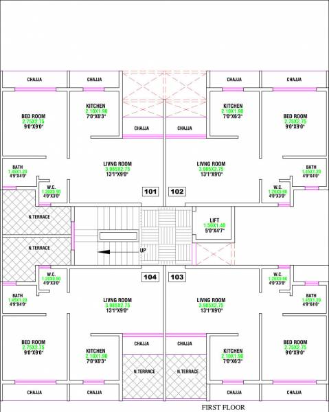  aster Aster Cluster Plan for 1st Floor