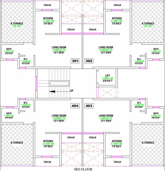  aster Aster Cluster Plan for 3rd Floor