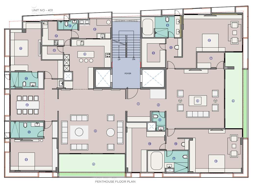  skydeck prive Skydeck Prive Cluster Plan for 4th Floor