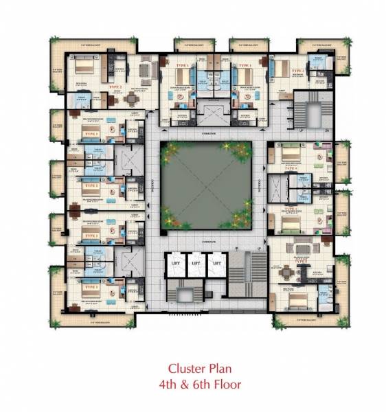  suites Suites Cluster Plan from 4th to 6th Floor