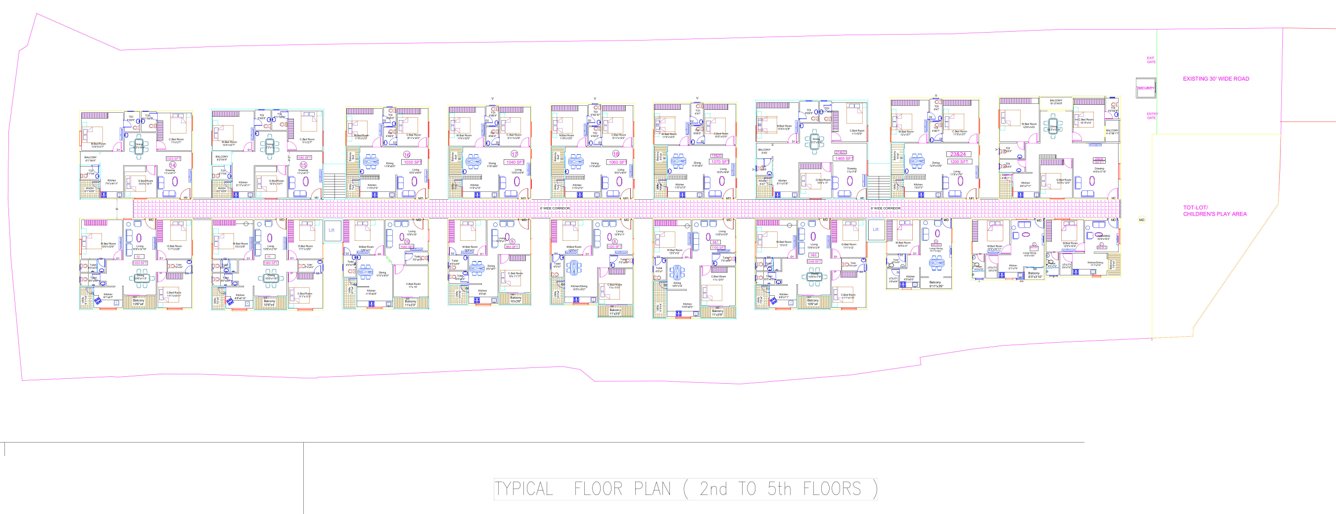  nsks royale Nsks Royale Cluster Plan from 2nd to 5th Typical  Floor