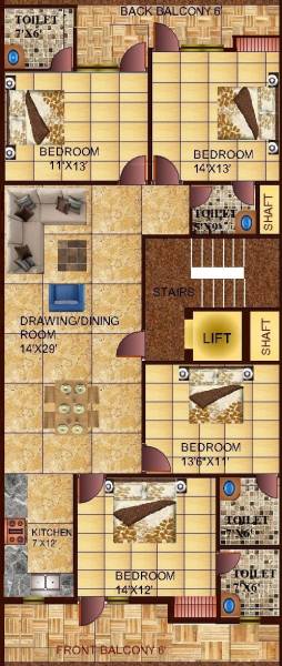  gracious-floors-1 Cluster Plan From 1st To 4th Floor