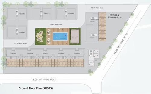  mahima-resicom Tower A Cluster Plan For Ground Floor