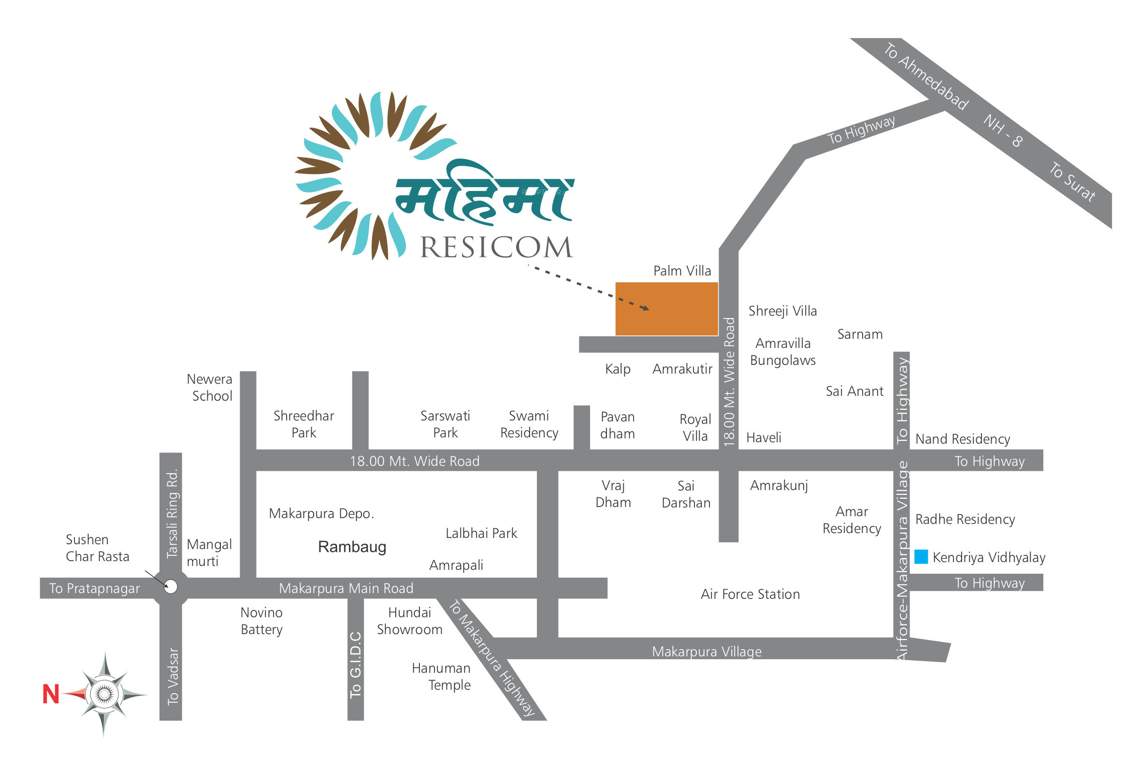 mahima resicom Location Plan