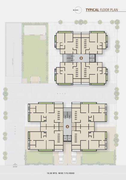  aaryavrund-2 Block A B Cluster Plan Typical  Floor