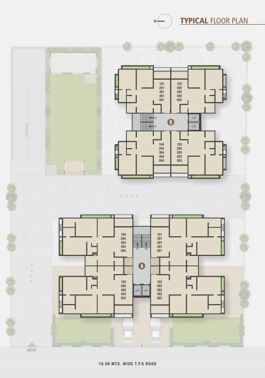  aaryavrund 2 Block A B Cluster Plan Typical  Floor