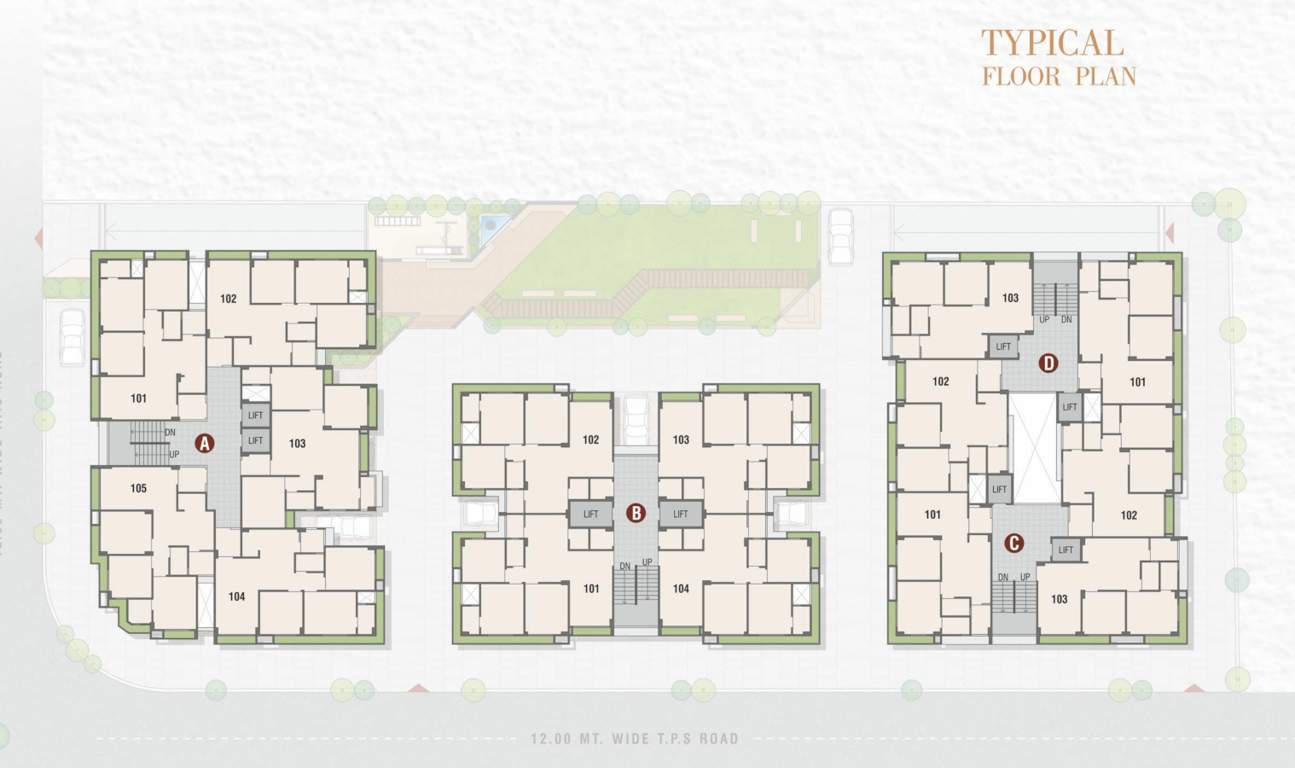  ashtvinayak uptown Tower A Cluster Plan