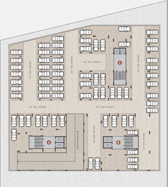  shikhar-30 Block A, B And C Cluster Plan For Basement