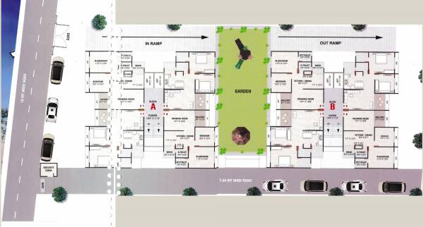  vrundavan-hills A And B Typical Cluster Plan
