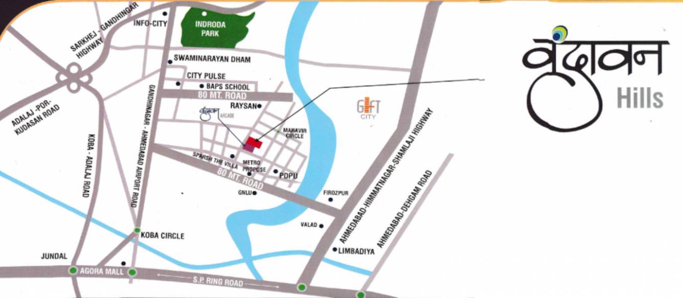  vrundavan hills Location Plan