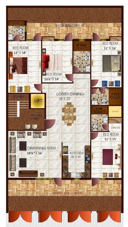  gracious floors 2 Richlook Gracious Floors 2 Cluster Plan from 1st to 4th Floor