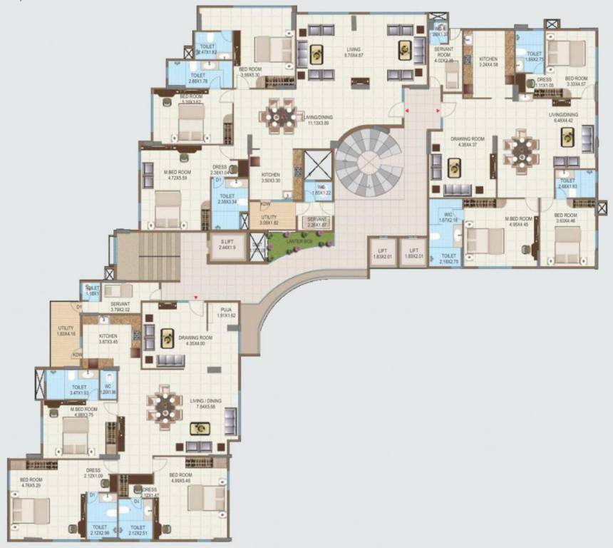  square avenue Square Avenue Cluster Plan For 1st Floor