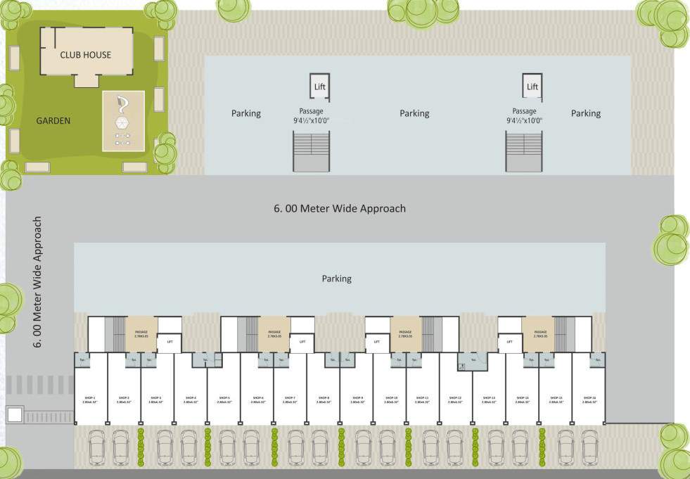  shree siddheshwar havan Tower A+B+C+D Cluster Plan For Ground Floor