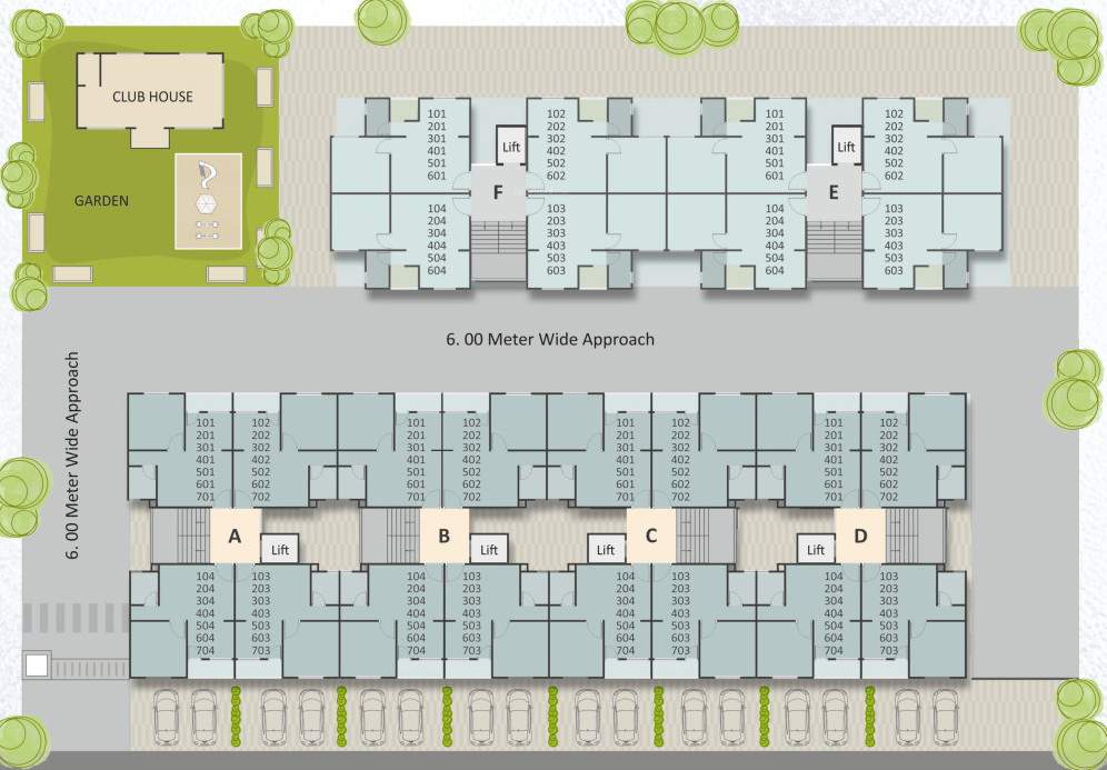  shree siddheshwar havan Tower E+F Cluster Plan Typical