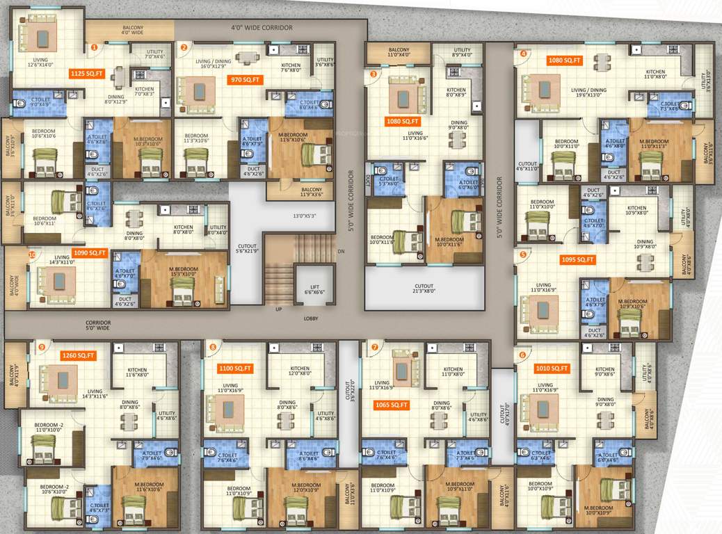  lifestyle Kingston Lifestyle Cluster Plan from 1st to 4th Floor