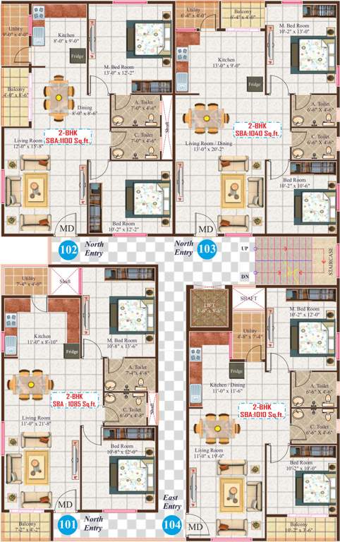  nandavana Nandavana Cluster Plan from 1st to 5th Floor