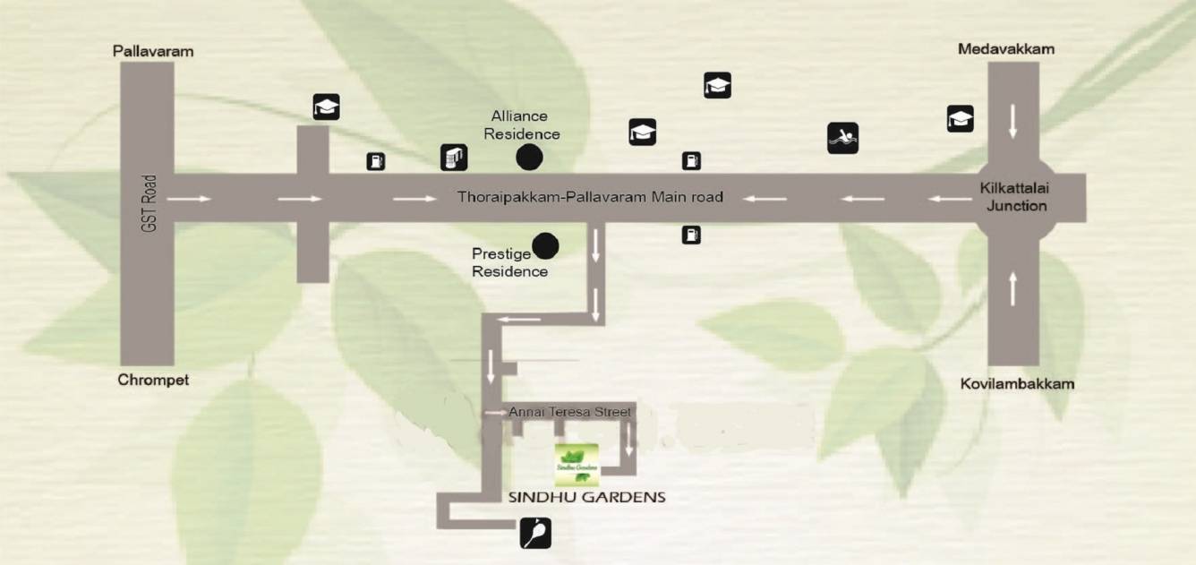  sindhu gardens Location Plan