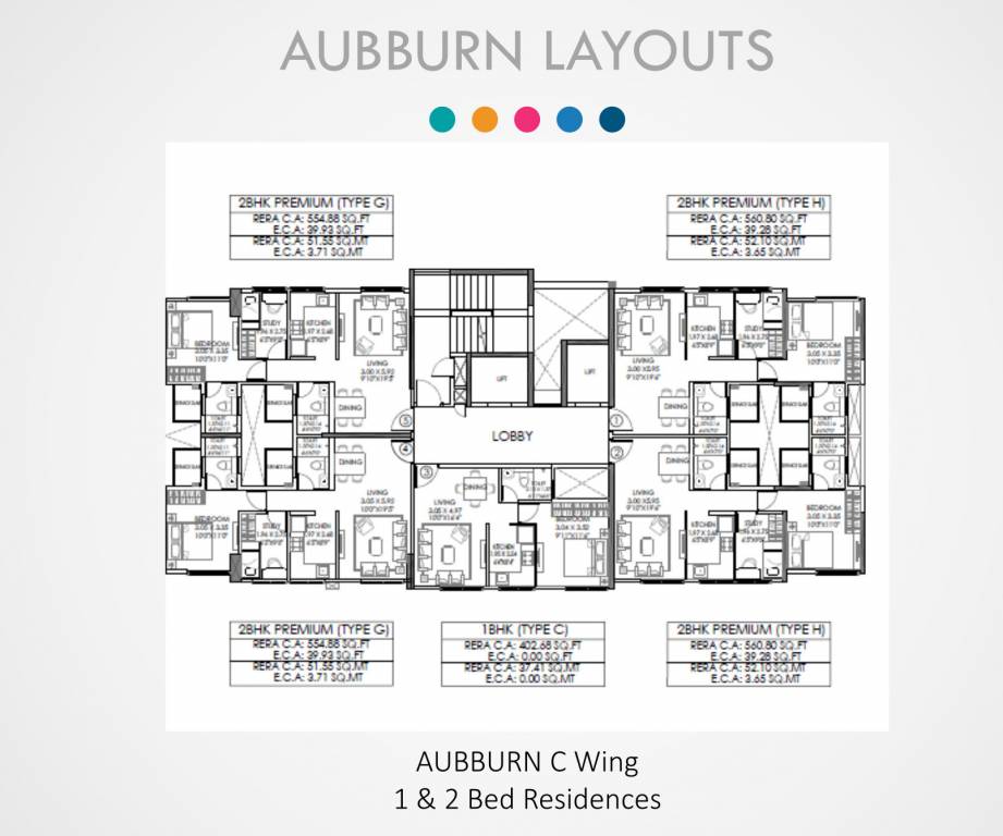  aubburn wing c Aubburn Wing C Cluster Plan for Typical Floor