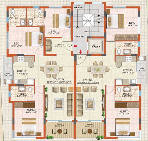 1-ct-rock 1 Ct Rock Cluster Plan from 1st to 3rd Floor